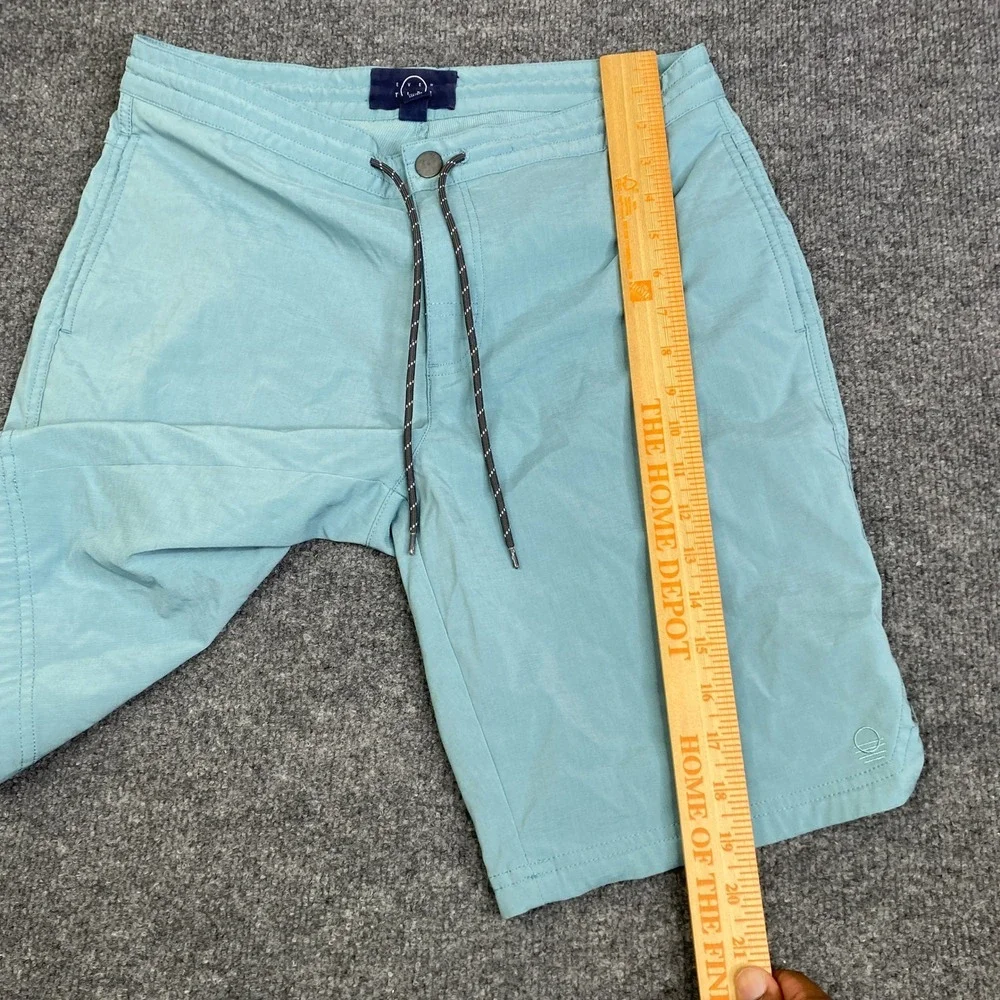 Even Tide Mens Board Shorts Light Blue Swim Trunks Size 30 Drawstring Waist